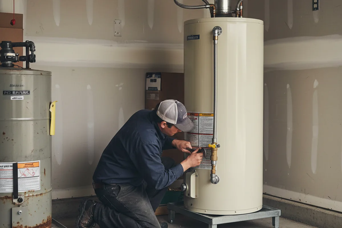 Water heater and shutoff valve replacement in Cicero